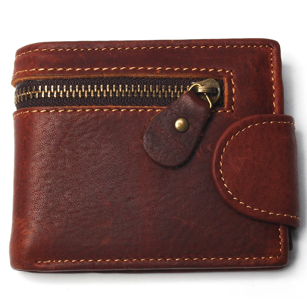 100% натуральные кожаные кошельки мужской кошелек на молнии мужское портмоне