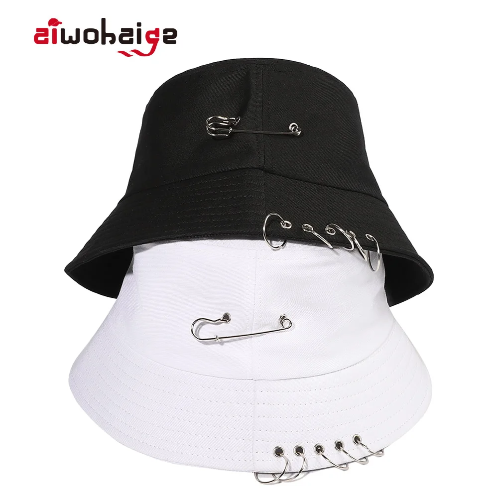 Pure Color Bucket Hats Women's Cap Summer Outdoor Shade Men's Hats Metal Decoration Leisure Trend Hip-hop Fisherman's Hat 2021
Pure Color Bucket Hats Women's Cap Summer Outdoor Shade Men's Hats Metal Decoration Leisure Trend Hip-hop Fisherman's Hat 2021