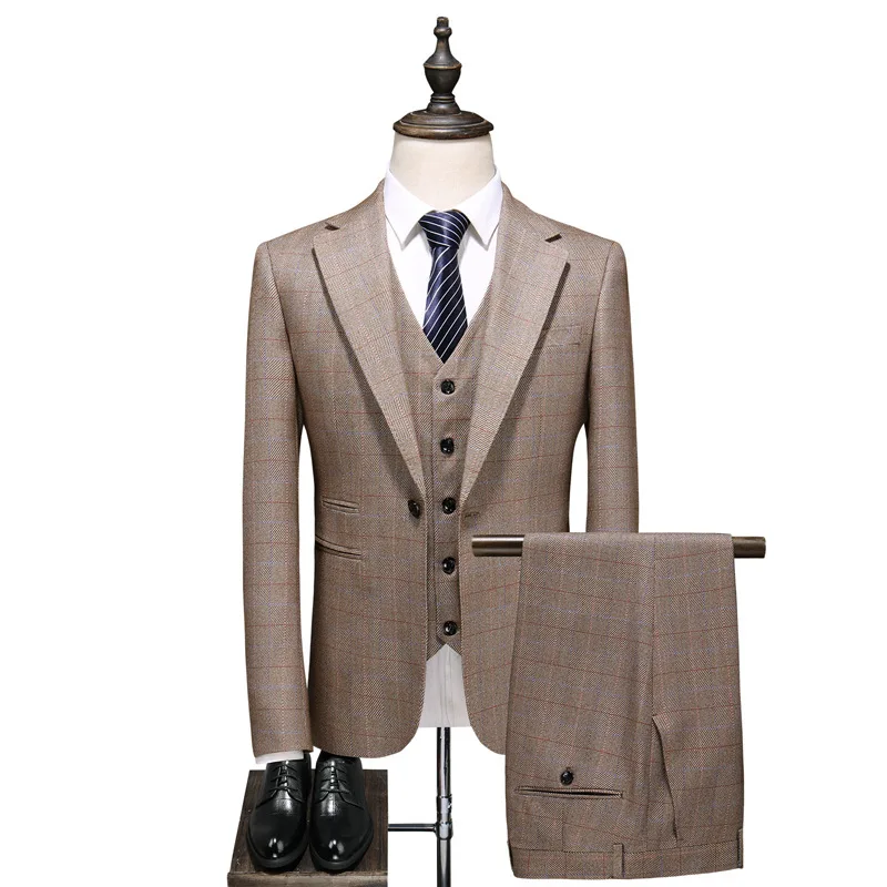 ( Jacket + Vest + Pants ) Boutique Fashion Mens Casual Business Suit High-end Social Formal Suit 3 Pcs Set Groom Wedding
( Jacket + Vest + Pants ) Boutique Fashion Mens Casual Business Suit High-end Social Formal Suit 3 Pcs Set Groom Wedding