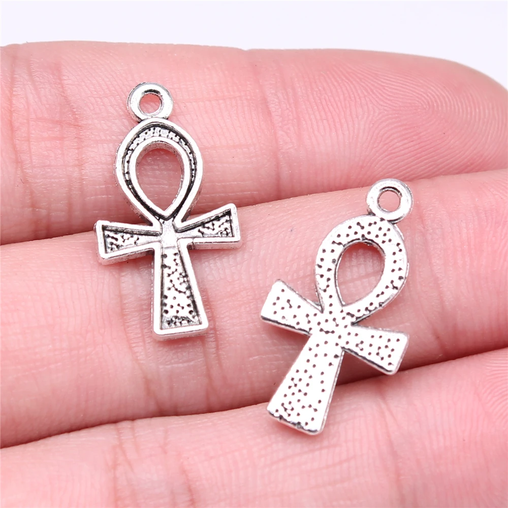 20pcs 25x14mm Ankh Cross Charms Antique Silver Plated Pendant Charms For Jewelry Making Jewelry Accessories
20pcs 25x14mm Ankh Cross Charms Antique Silver Plated Pendant Charms For Jewelry Making Jewelry Accessories