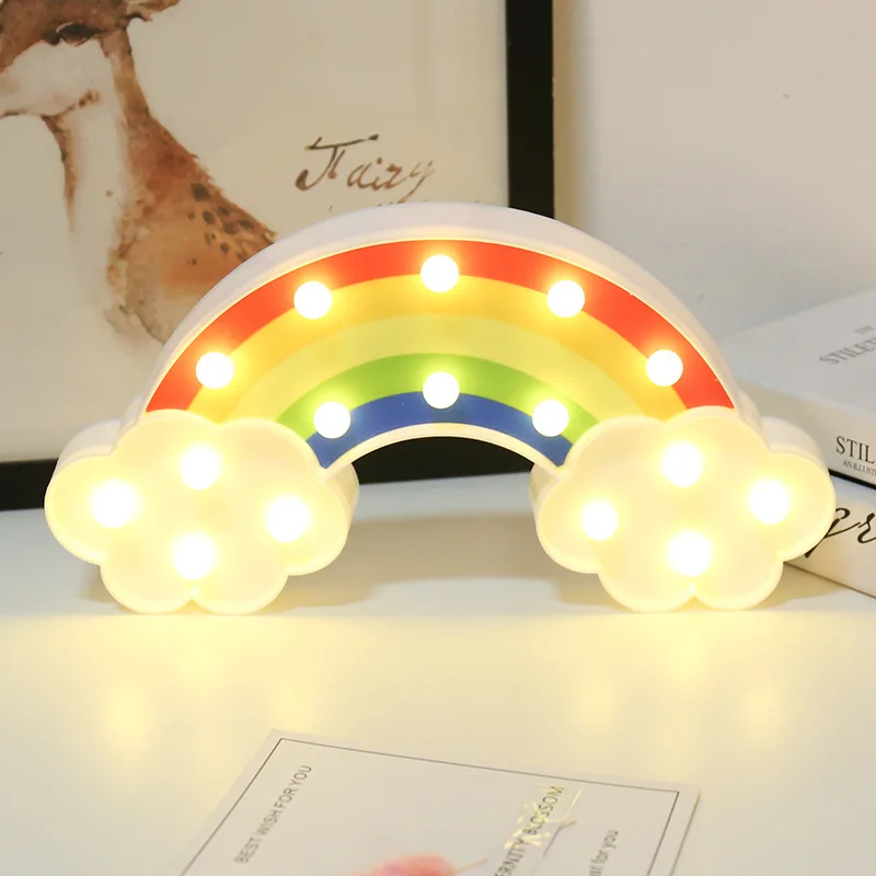 Night Light Rainbow Wall Lamps Battery Powered For Kids Rooms Decor Plastic Table Party Decorative LED Night Lights Lamp
Night Light Rainbow Wall Lamps Battery Powered For Kids Rooms Decor Plastic Table Party Decorative LED Night Lights Lamp