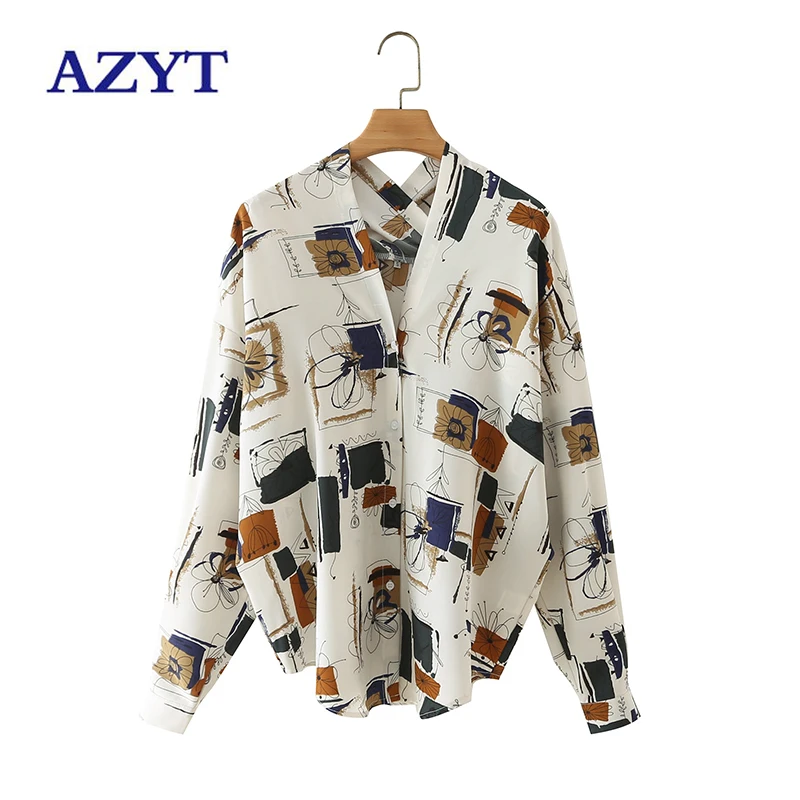 AZYT Autumn Long Sleeve Women Blouses Vintage Style Print Loose Chemise Femme Blusas 2021 New Buttons Women's Shirt
AZYT Autumn Long Sleeve Women Blouses Vintage Style Print Loose Chemise Femme Blusas 2021 New Buttons Women's Shirt