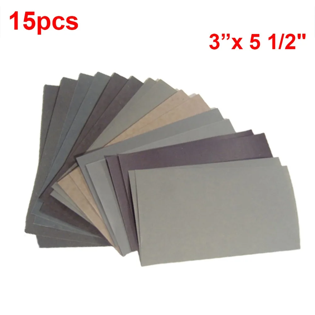 15Pcs Sand Paper Sheets Silicon Carbide Home Coarse 150-7000 Grit Polishing Car Metal Glass Ceramics Wood Sandpaper Wet Dry
15Pcs Sand Paper Sheets Silicon Carbide Home Coarse 150-7000 Grit Polishing Car Metal Glass Ceramics Wood Sandpaper Wet Dry