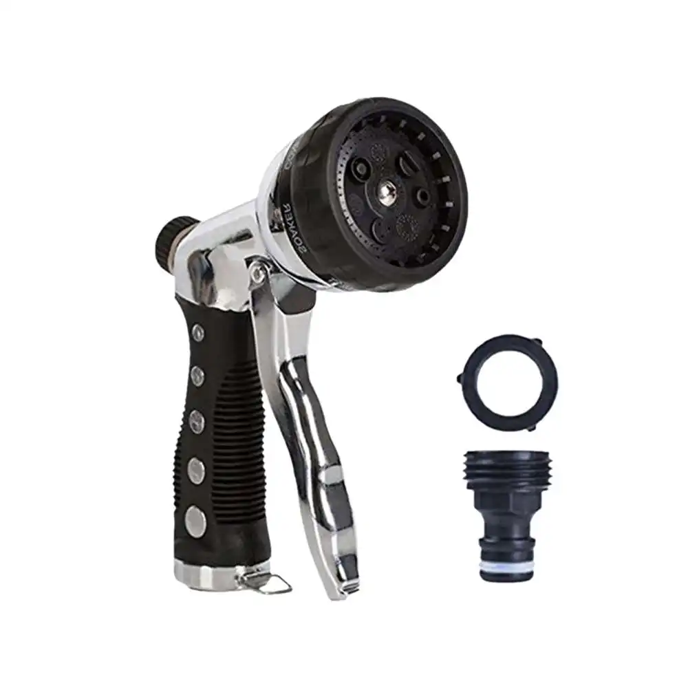 1 Pcs High Pressure Car Garden Water Spray Gun Zinc Alloy Black Water Spray Nozzle Set Multifunctional Adjustable Sprinkler
1 Pcs High Pressure Car Garden Water Spray Gun Zinc Alloy Black Water Spray Nozzle Set Multifunctional Adjustable Sprinkler