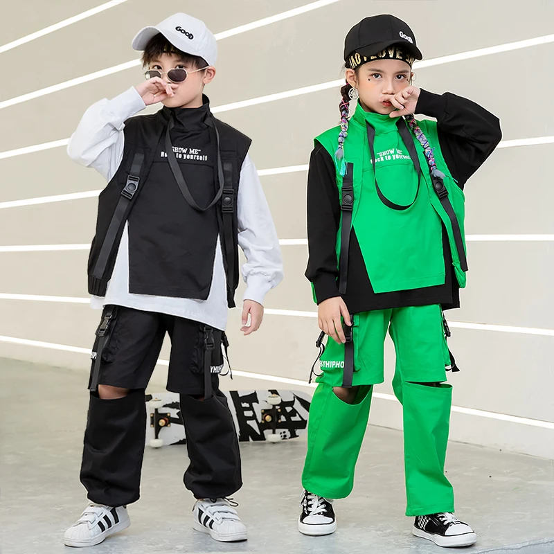 Kids Hip Hop Carnival Clothing Sleeveless Jacket Top Streetwear Tactical Cargo Pants For Girls Boys Modern Jazz Dance Costume
Kids Hip Hop Carnival Clothing Sleeveless Jacket Top Streetwear Tactical Cargo Pants For Girls Boys Modern Jazz Dance Costume