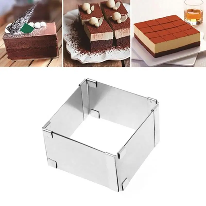 Durable Square Adjustable Mold Cake Mould Kitchen Family DIY Chef Sturdy Stainless Steel Baking Mold
Durable Square Adjustable Mold Cake Mould Kitchen Family DIY Chef Sturdy Stainless Steel Baking Mold