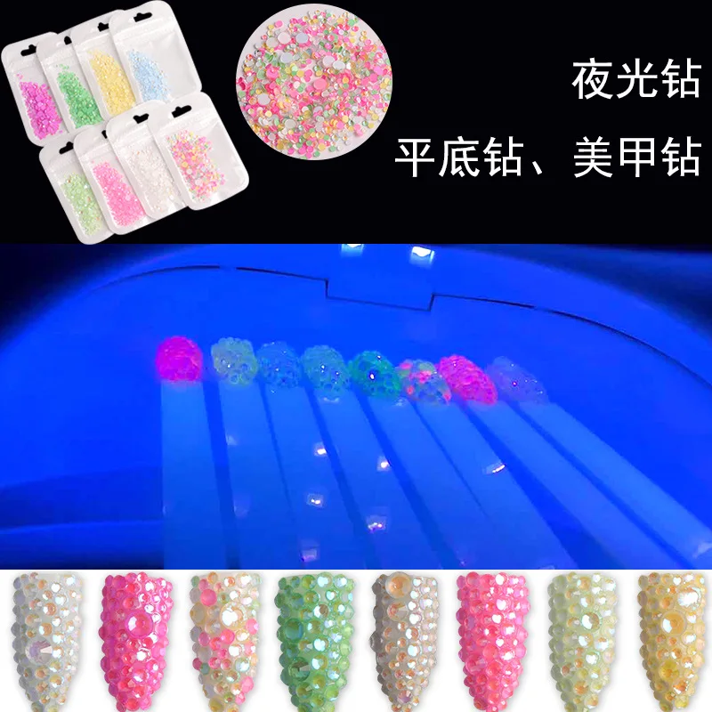 SS6-SS20 Mixed Size 350pcs Luminous Noctilucent Glitter Nail Rhinestones Shiny Gem 3D Charm Flatback Strass Fluorescence AB
SS6-SS20 Mixed Size 350pcs Luminous Noctilucent Glitter Nail Rhinestones Shiny Gem 3D Charm Flatback Strass Fluorescence AB