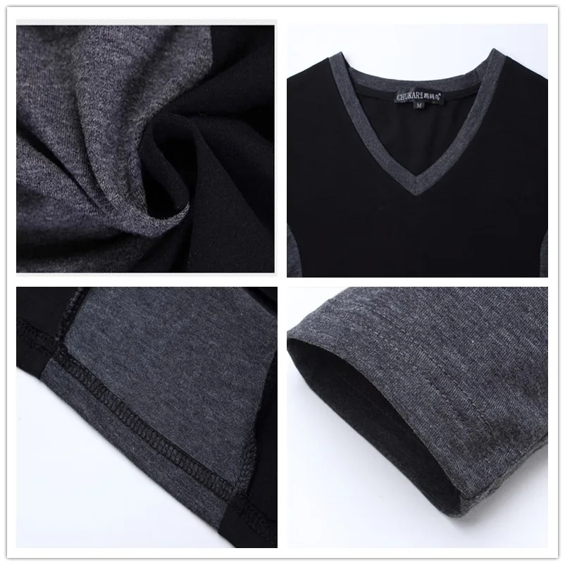 PEVSN Fashion Men T-shirt Color Patchwork Design Tee Shirt Homme Cotton Long Sleeve T Shirt Men V-neck Tshirt Homme
PEVSN Fashion Men T-shirt Color Patchwork Design Tee Shirt Homme Cotton Long Sleeve T Shirt Men V-neck Tshirt Homme
