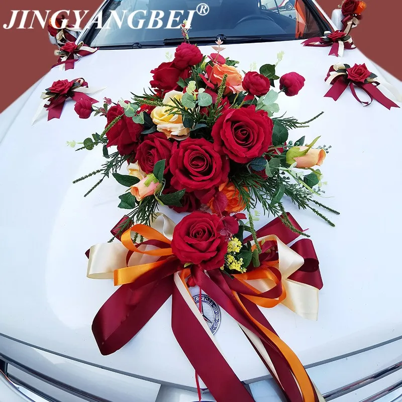 ORANGE RED Round Shape Ball Artificial Silk Rose Wedding Car Flower Set Decoration Party Holiday 4S Shop Car Hood Show Layout
ORANGE RED Round Shape Ball Artificial Silk Rose Wedding Car Flower Set Decoration Party Holiday 4S Shop Car Hood Show Layout