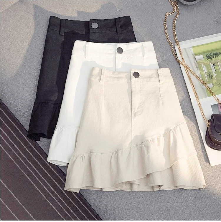 2021 spring new women's clothing Korean fashion hundred lotus leaf side skirt high waist thin a-word bag hip skirt
2021 spring new women's clothing Korean fashion hundred lotus leaf side skirt high waist thin a-word bag hip skirt