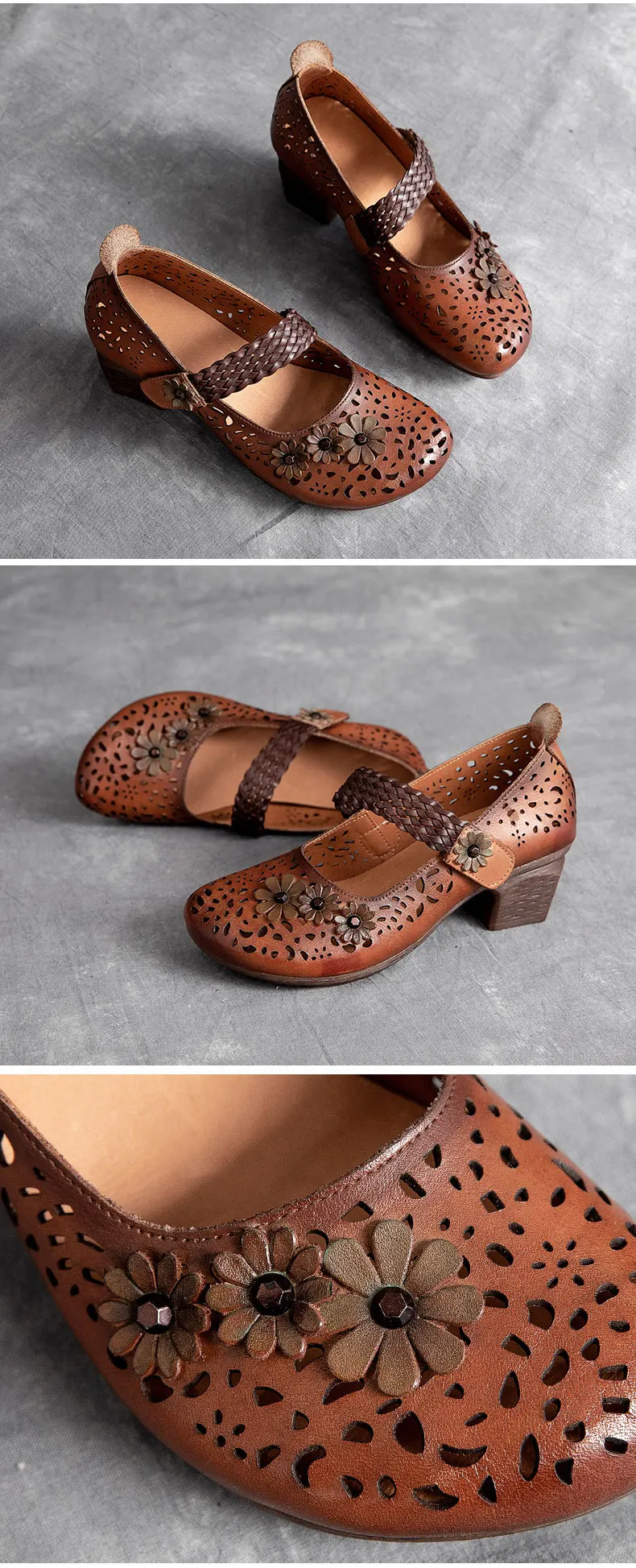 2021 spring and summer new leather high-heeled round toe solid color hollow design women's casual sandals
2021 spring and summer new leather high-heeled round toe solid color hollow design women's casual sandals