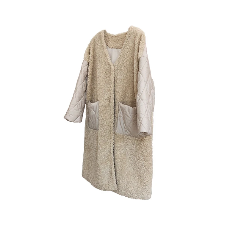 Soft stitching lamb wool cotton jacket 2020 winter lazy French loose wild thick warmth long women's jacket simple and soft
Soft stitching lamb wool cotton jacket 2020 winter lazy French loose wild thick warmth long women's jacket simple and soft