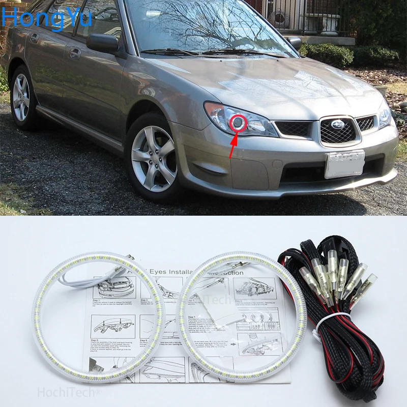 Для Subaru Impreza 2006 2007 супер яркий белый цвет 3528 SMD комплект светодиодов глаза ангела