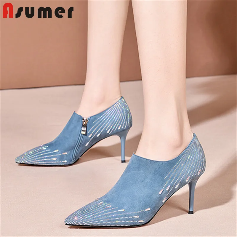 ASUMER 2021 newest hot spring summer single shoes ladies elegant pointed toe crystal zip party wedding shoes women pumps
ASUMER 2021 newest hot spring summer single shoes ladies elegant pointed toe crystal zip party wedding shoes women pumps