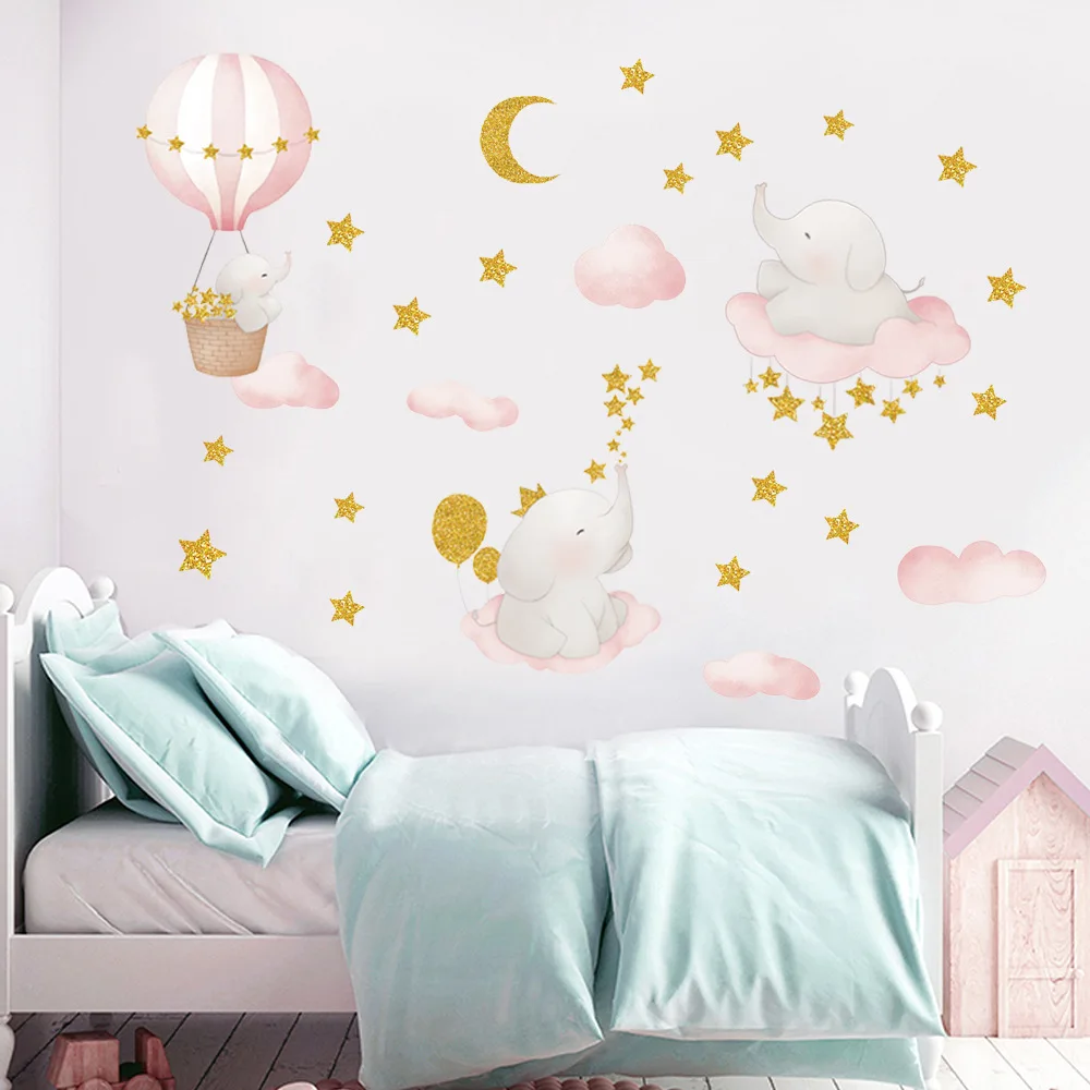 Wall Stickers Balloon Moon Star Wall Stickers Elephant Hot Air for Living Room Bedroom Children's Room Wallpaper
Wall Stickers Balloon Moon Star Wall Stickers Elephant Hot Air for Living Room Bedroom Children's Room Wallpaper