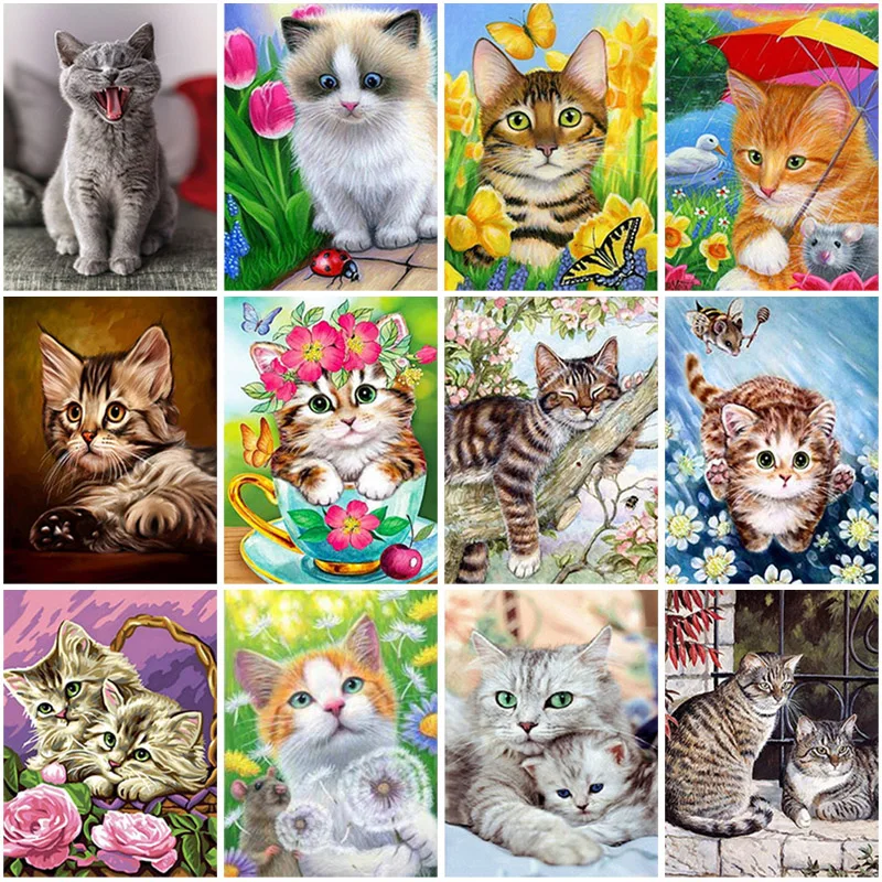 DIY Cat 5D Diamond Painting Full Round Resin Mosaic Animal Diamond Embroidery Cross Stitch Kits Wall Art Home Decor
DIY Cat 5D Diamond Painting Full Round Resin Mosaic Animal Diamond Embroidery Cross Stitch Kits Wall Art Home Decor