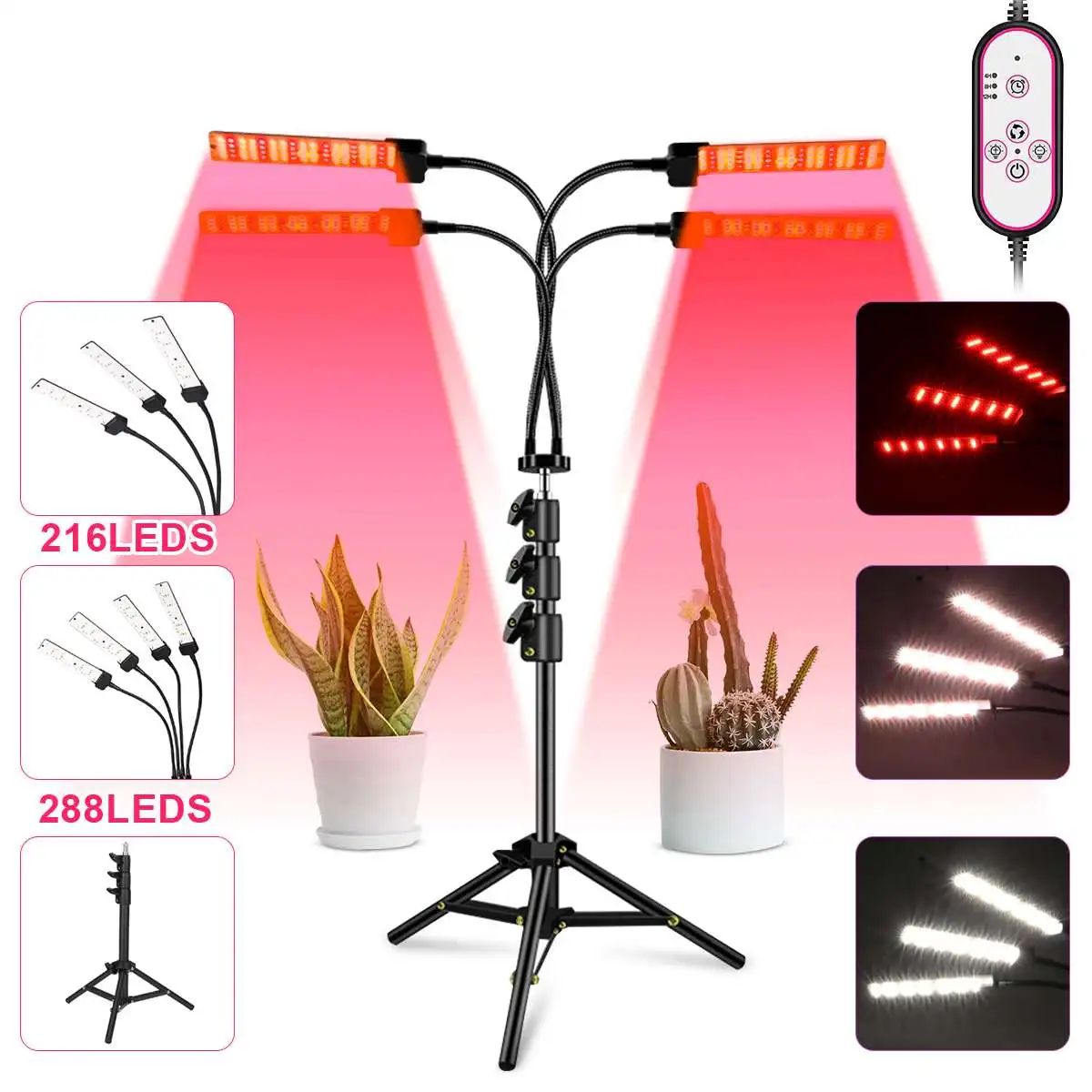 110/220V Full Spectrum LED Grow Light With Stand Phyto Lamp With timing dimming For Indoor Flowers Plants Growth Lighting
110/220V Full Spectrum LED Grow Light With Stand Phyto Lamp With timing dimming For Indoor Flowers Plants Growth Lighting