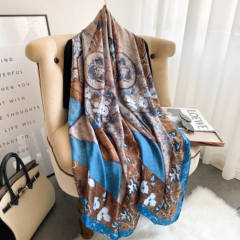 Luxury Brand 180*90cm Women Scarf Silk Shawl Wrap Ladies Beach Bandana Muffler Satins High Quality Hijab Scarves Female Foulard
Luxury Brand 180*90cm Women Scarf Silk Shawl Wrap Ladies Beach Bandana Muffler Satins High Quality Hijab Scarves Female Foulard