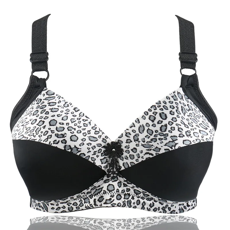 Women Wireless Bra Plus Size 40-46 D E Cup Leopard Print Bra Woman Push Up Ajusted Brassiere Cup Underwear Lady Wire Free Bras
Women Wireless Bra Plus Size 40-46 D E Cup Leopard Print Bra Woman Push Up Ajusted Brassiere Cup Underwear Lady Wire Free Bras