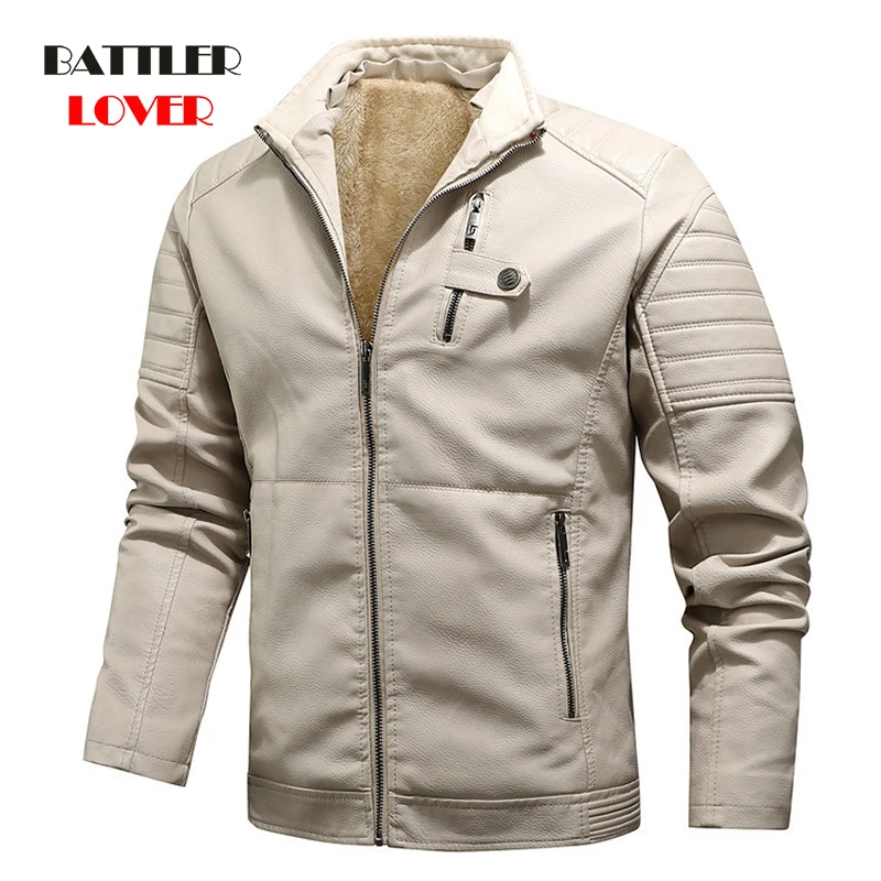 Men Leather Coat Winter Thick Fleece Warm Outwear Coats for Male Punk Parka Jackets Hombre Biker Motor Overcoats Brand Clothing
Men Leather Coat Winter Thick Fleece Warm Outwear Coats for Male Punk Parka Jackets Hombre Biker Motor Overcoats Brand Clothing