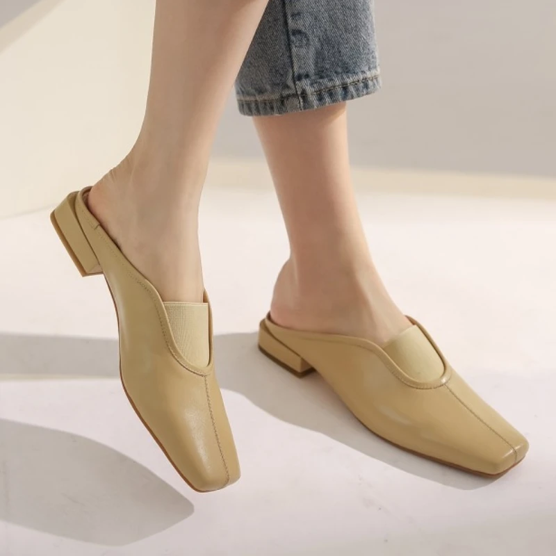KemeKiss Women Sandals Shoes Fashion Square Toe Slippers Ladies' Genuine Leather Thick Low Heels Solid Shoes Women Size 34-40
KemeKiss Women Sandals Shoes Fashion Square Toe Slippers Ladies' Genuine Leather Thick Low Heels Solid Shoes Women Size 34-40