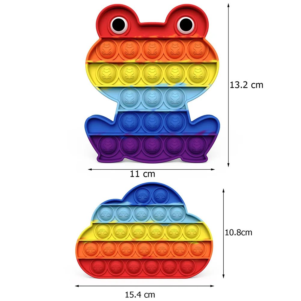 Cute Funny Frog shape Colorful Silicone Push Bubble Sensory Toys Autism Stress Reliever Adult Children Toys
Cute Funny Frog shape Colorful Silicone Push Bubble Sensory Toys Autism Stress Reliever Adult Children Toys