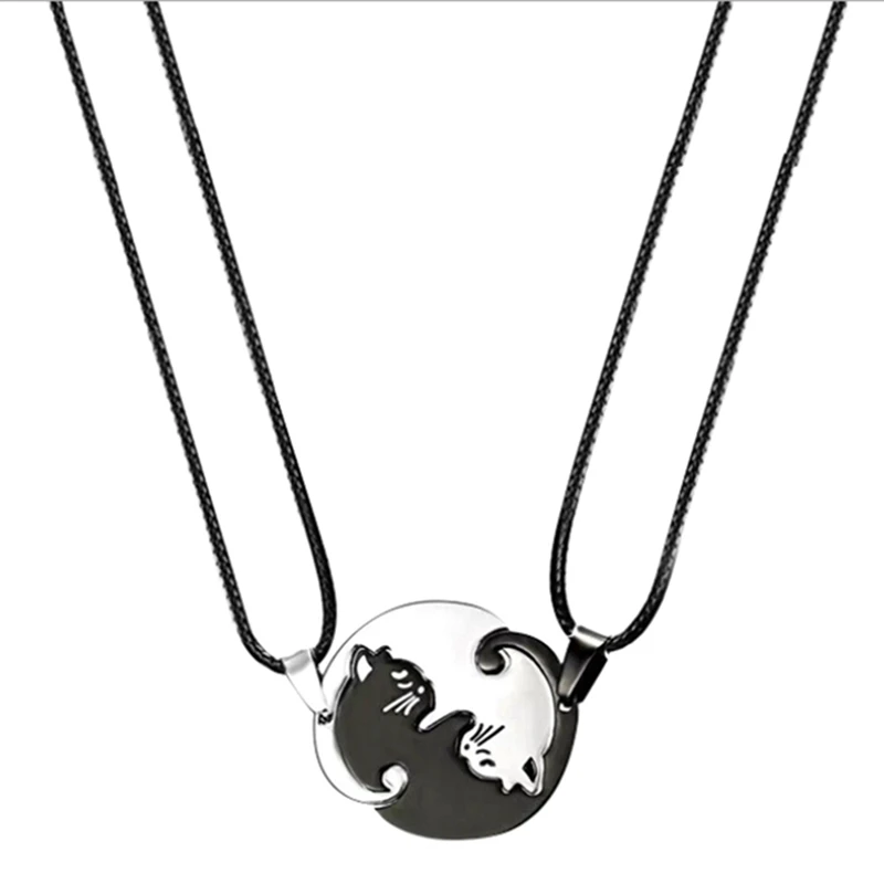 1 Pair Splice Cat Couple Stainless Steel Love Heart Round Yin Yang Pendant Necklace Fashion Jewelry Unisex Gift in Stock
1 Pair Splice Cat Couple Stainless Steel Love Heart Round Yin Yang Pendant Necklace Fashion Jewelry Unisex Gift in Stock