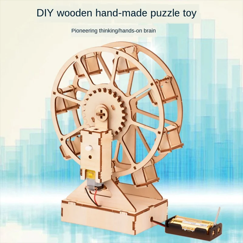 Wooden Diy Three-dimensional Electric Ferris Wheel Puzzle Children's Educational Toys 3d Model Crafts Gifts Ornaments P286
Wooden Diy Three-dimensional Electric Ferris Wheel Puzzle Children's Educational Toys 3d Model Crafts Gifts Ornaments P286