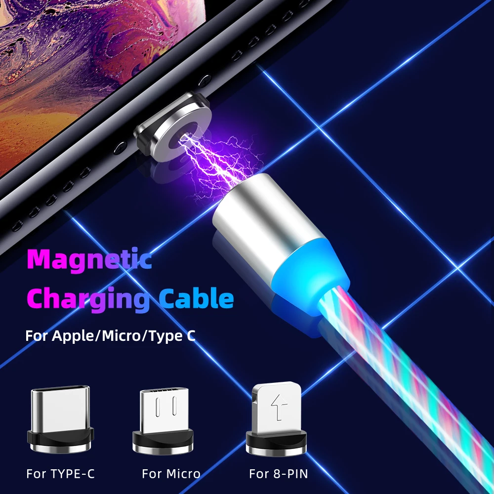 2M LED Lighting Charging Magnetic USB Type C Cable Magnetic Cable Micro USB Charger Cord Wire For iPhone X Huawei Samsung Xiaomi
2M LED Lighting Charging Magnetic USB Type C Cable Magnetic Cable Micro USB Charger Cord Wire For iPhone X Huawei Samsung Xiaomi