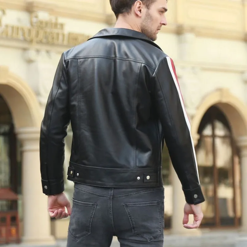 Genuine Men Biker Leather Jacket Fashion Slim Turn-Down Collar Sheepskin Coat Autumn Street Zipper Casual Outerwear S-3XL
Genuine Men Biker Leather Jacket Fashion Slim Turn-Down Collar Sheepskin Coat Autumn Street Zipper Casual Outerwear S-3XL