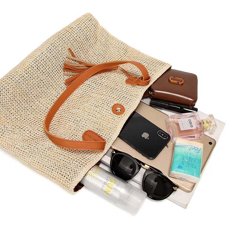 Women's Bag Beach Straw Bag Simple One-shoulder Bag
Women's Bag Beach Straw Bag Simple One-shoulder Bag