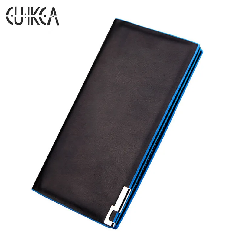 CUIKCA New Fashion Men Wallet Waterproof Leather Wallet Blue Edge Iron Included Angle Men Purse Business ID Credit Card Holders
CUIKCA New Fashion Men Wallet Waterproof Leather Wallet Blue Edge Iron Included Angle Men Purse Business ID Credit Card Holders