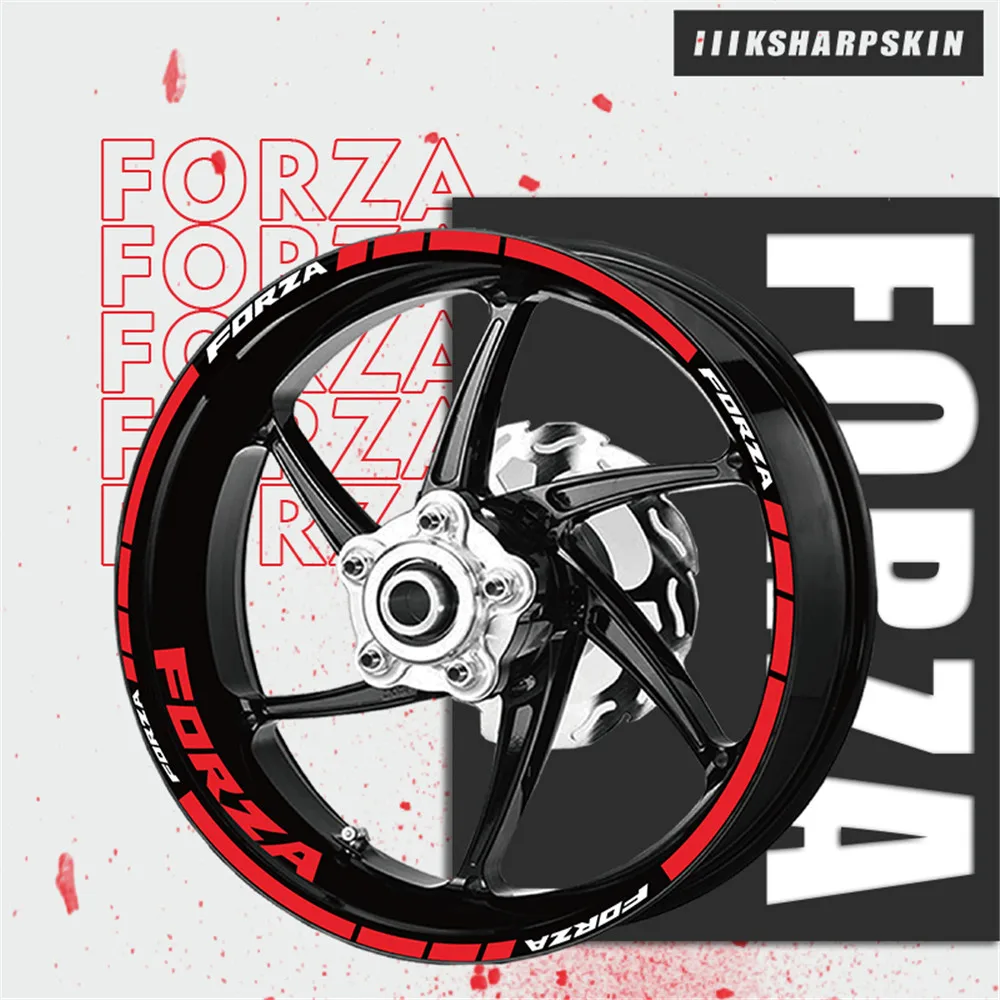 Wheel stickers personalized stripes reflective motorcycle stickers waterproof sunscreen wheel sticker for Honda FORZA
Wheel stickers personalized stripes reflective motorcycle stickers waterproof sunscreen wheel sticker for Honda FORZA