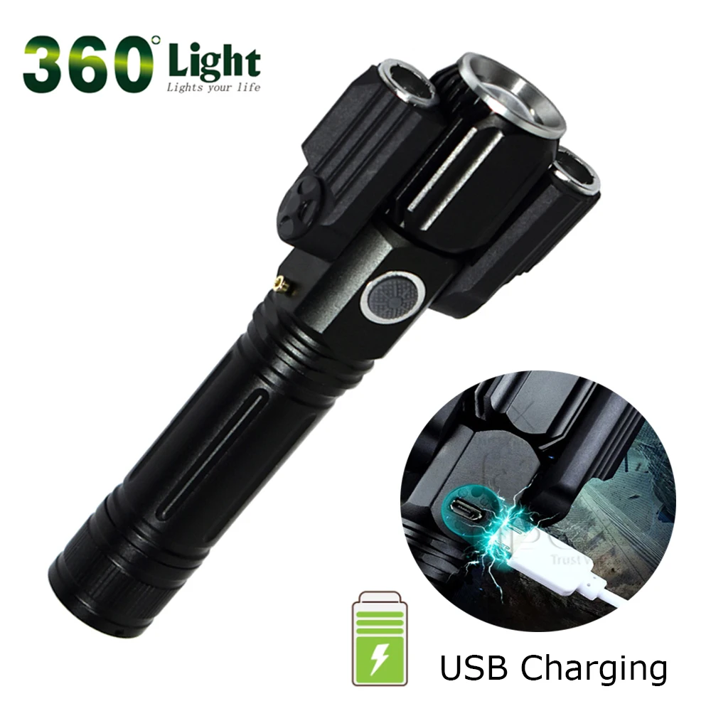 USB Rechargeable T6 LED High Power Flashlights Waterproof 18650 Torch Zoom Portable Self-defense Lighting Tactical Flash light
USB Rechargeable T6 LED High Power Flashlights Waterproof 18650 Torch Zoom Portable Self-defense Lighting Tactical Flash light