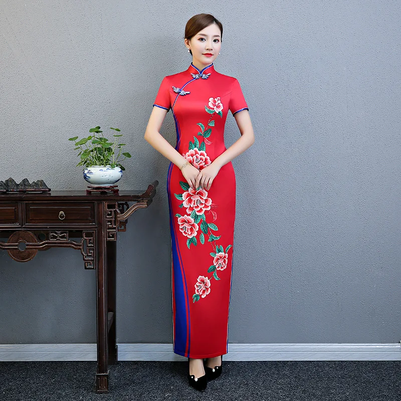 Plus Size 3XL 4XL 5XL Chinese Vintage Printed Lady Qipao Fashion Handmade Button Cheongsam Novelty Chinese Formal Dress
Plus Size 3XL 4XL 5XL Chinese Vintage Printed Lady Qipao Fashion Handmade Button Cheongsam Novelty Chinese Formal Dress