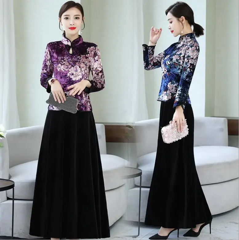 Autumn and winter new original national style fashion cheongsam Jacket+skirt decoration body improvement tang suit Aodai
Autumn and winter new original national style fashion cheongsam Jacket+skirt decoration body improvement tang suit Aodai