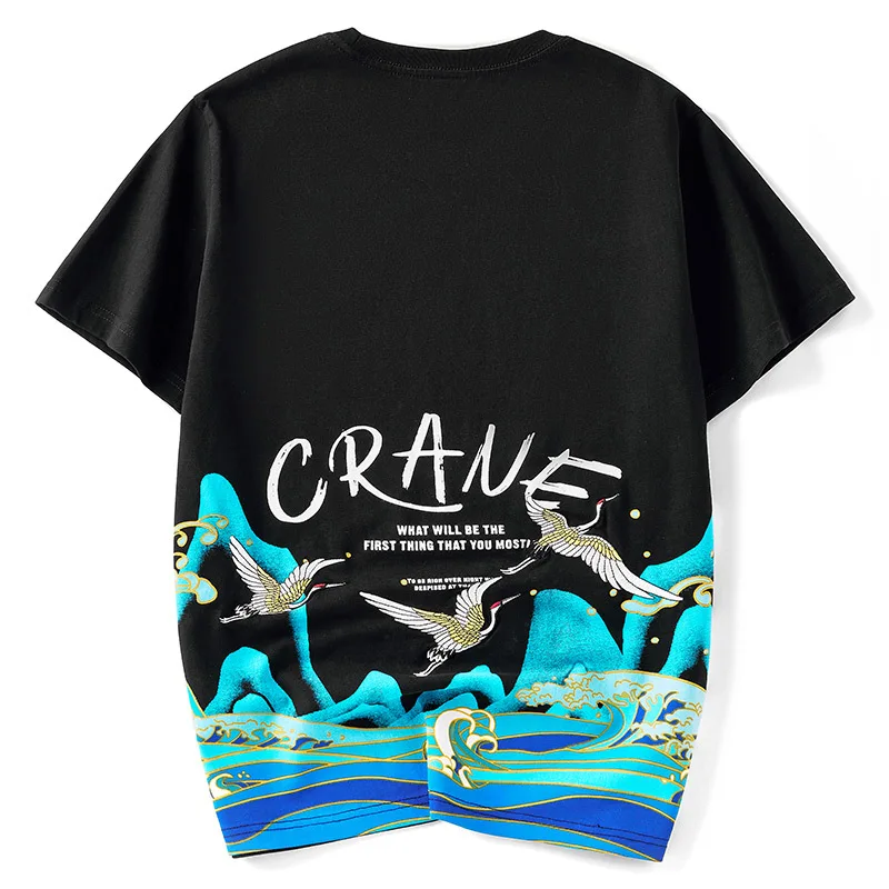 21 summer new big size embroidery cranes half sleeve round collar cotton short sleeve T-shirt
21 summer new big size embroidery cranes half sleeve round collar cotton short sleeve T-shirt