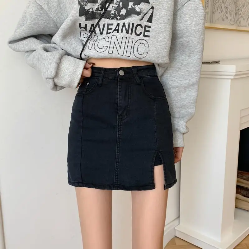 Harajuku Plus Size Denim Skirt Female Summer High Waist Split Hip Culottes Thin A-line Skirt Mini Skirt Skirt Woman
Harajuku Plus Size Denim Skirt Female Summer High Waist Split Hip Culottes Thin A-line Skirt Mini Skirt Skirt Woman