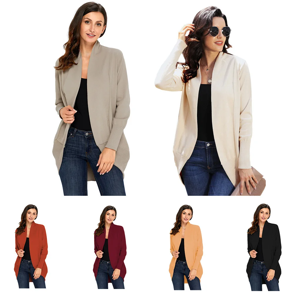 Autumn and Winter All-match Solid Color Long-sleeved Comfortable Cardigan Casual Cardigan Knitted Sweater Ladies Jacket
Autumn and Winter All-match Solid Color Long-sleeved Comfortable Cardigan Casual Cardigan Knitted Sweater Ladies Jacket