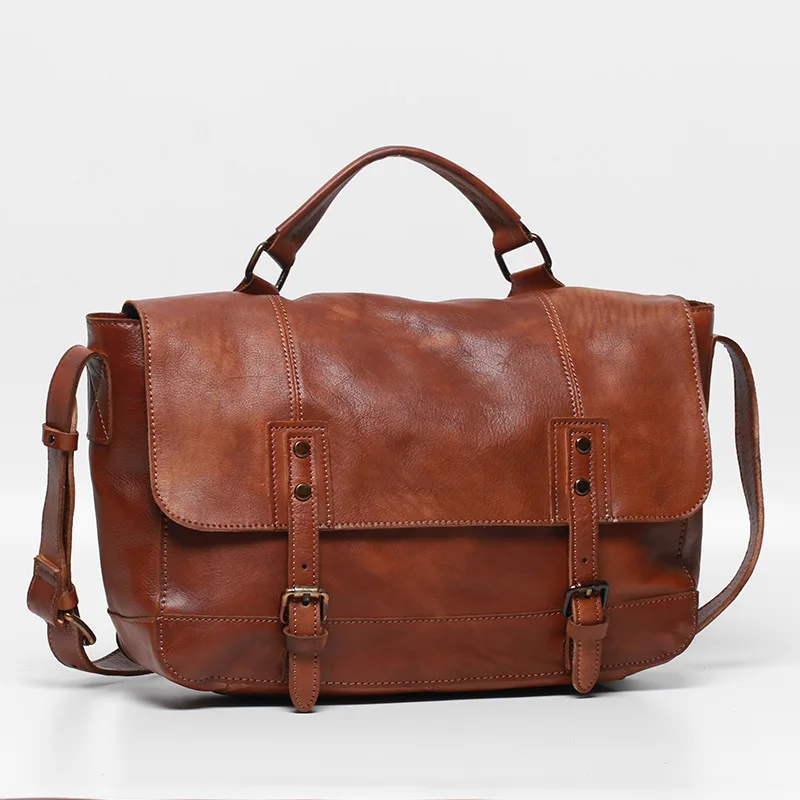 Leather Men's Shoulder Bag Messenger Bag Hand-painted Retro Leather Top Layer Cowhide Messenger Casual European Style
Leather Men's Shoulder Bag Messenger Bag Hand-painted Retro Leather Top Layer Cowhide Messenger Casual European Style
