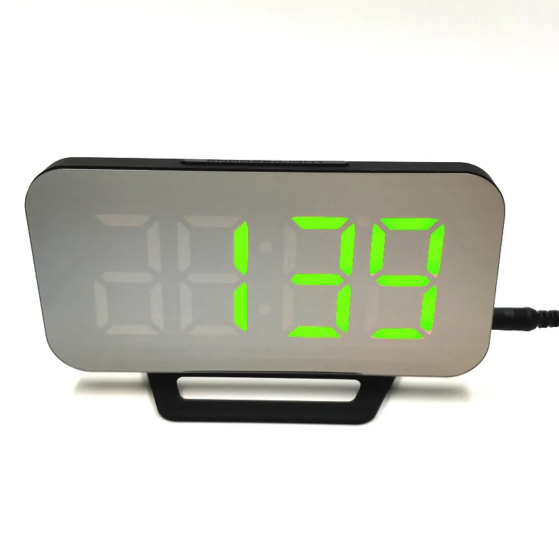 Креативный зеркальный будильник многофункциональные светодиодные часы для