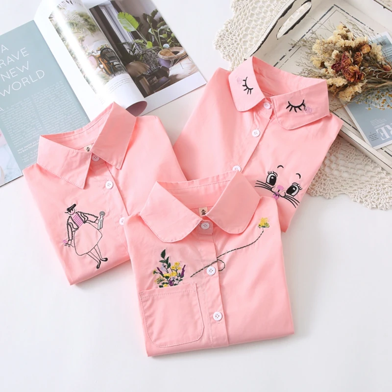 Spring 2020 Girls Shirts Pink Cute Long Sleeves Children White Shirt Cartoon Cat Baby Girl Blouse Kids Clothes Girls 8 To 12 Yrs
Spring 2020 Girls Shirts Pink Cute Long Sleeves Children White Shirt Cartoon Cat Baby Girl Blouse Kids Clothes Girls 8 To 12 Yrs