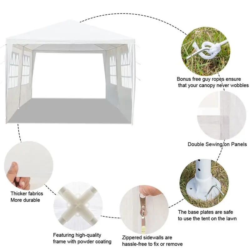 3 x 6m Four Sides Outdoor Canopy Rain-Proof Sunscreen Parking Shed Camping Tent Waterproof Wedding Party Awning
3 x 6m Four Sides Outdoor Canopy Rain-Proof Sunscreen Parking Shed Camping Tent Waterproof Wedding Party Awning