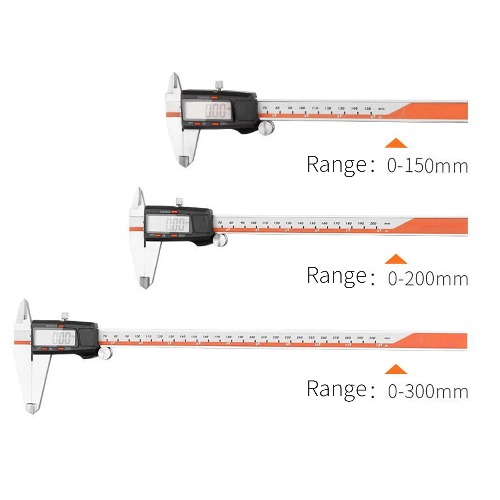 150/200/300mm LCD Digital Electronic Gauge Stainless Steel Vernier Caliper Ruler
150/200/300mm LCD Digital Electronic Gauge Stainless Steel Vernier Caliper Ruler