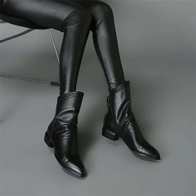 2021 High Quality Leather Boots Winter Black Ankle Boots for Women Autumn High Heel Plus Size 43 Women Shoes Zip Zapatos Mujer
2021 High Quality Leather Boots Winter Black Ankle Boots for Women Autumn High Heel Plus Size 43 Women Shoes Zip Zapatos Mujer
