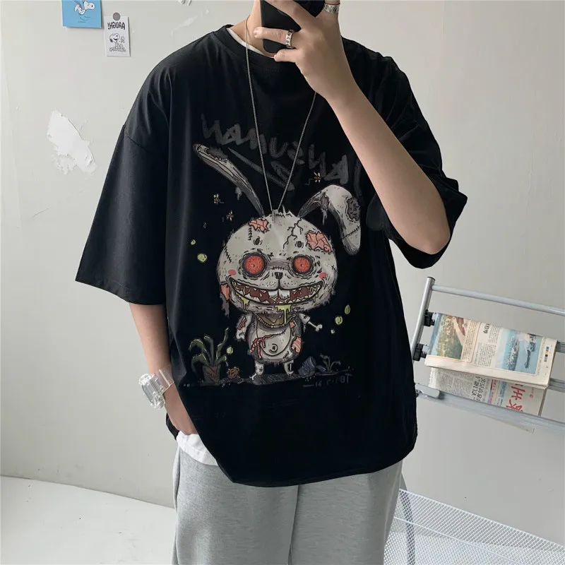 Summer MensT-shirt Korean Style Loose Couple's Shirt Fashion All-match Hip Hop Half Sleeve Harajuku Style Ins Short Sleeve Men
Summer MensT-shirt Korean Style Loose Couple's Shirt Fashion All-match Hip Hop Half Sleeve Harajuku Style Ins Short Sleeve Men