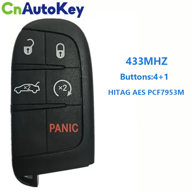 Оригинальный 5-кнопочный смарт-ключ CN087024 для автомобиля Dodge Charger Challenger 2019 + 433 МГц