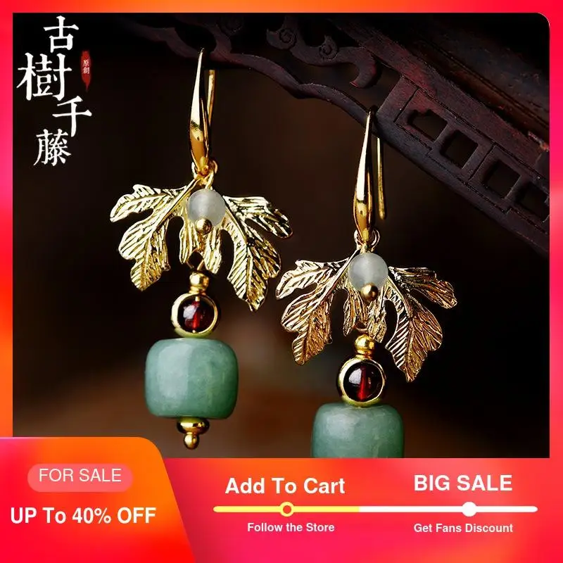 Vintage earrings with Green Stone Drop Earrings for Women Charms Leaf Hanging Earrings Ethnic fashion jewelry 2019 New Arrival
Vintage earrings with Green Stone Drop Earrings for Women Charms Leaf Hanging Earrings Ethnic fashion jewelry 2019 New Arrival