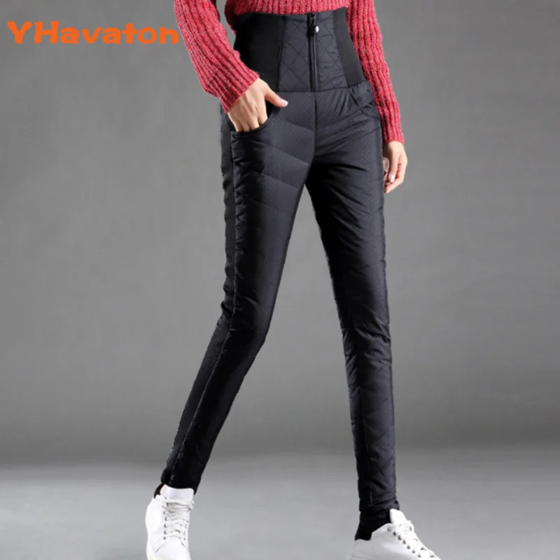 Women Pants Winter Warm White Duck Down Pants High Waist Velvet Pant Skinny Trousers Plus Size Female Work Pants Mujer YHavaton
Women Pants Winter Warm White Duck Down Pants High Waist Velvet Pant Skinny Trousers Plus Size Female Work Pants Mujer YHavaton