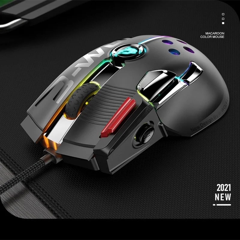 

12000DPI 12-key Wired Mice Game Eat Chicken Free Drive Pressure Gun Rocker Macro Definition Wired Mouse Gaming Accessories